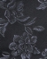 Two Tone Black Tie Floral Silk Pocket Square, Black, swatch